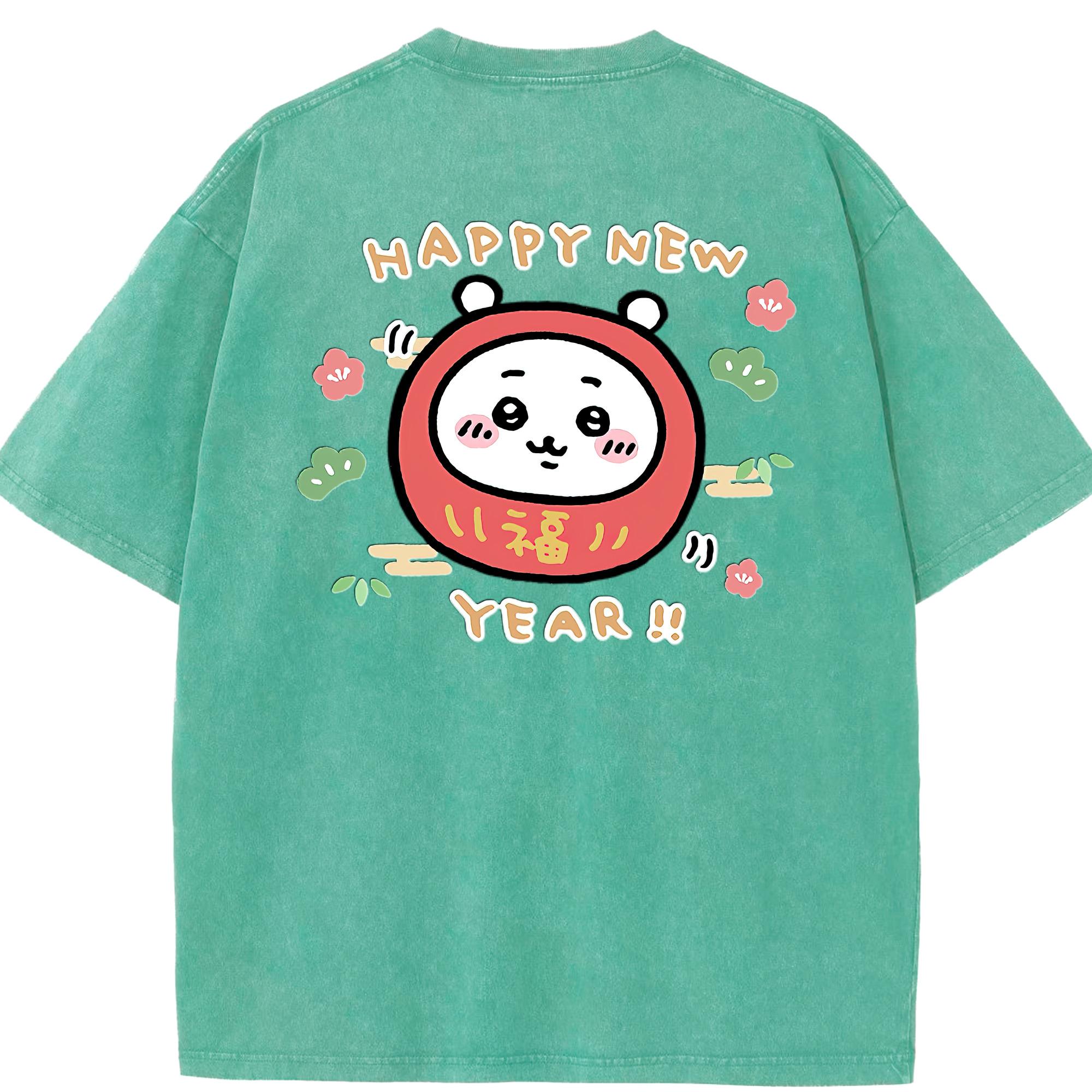 （画像用） ちいかわ ちいかわ Chii-kawa chiikawa 綿100% ヴィンテージ風 半袖Tシャツ（背面プリント）